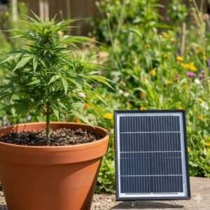 Using solar power to water cannabis plants