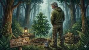 Peeing on Cannabis to fertilize.