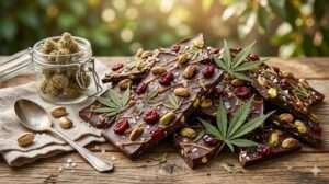 Enjoy delicious cannabis infused chocolate bark candies.