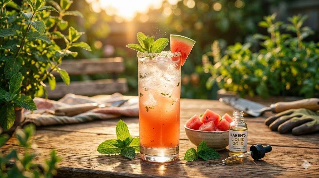 A refreshing cannabis infused drink.