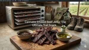 The perfect trail food cannabis infused jerky.