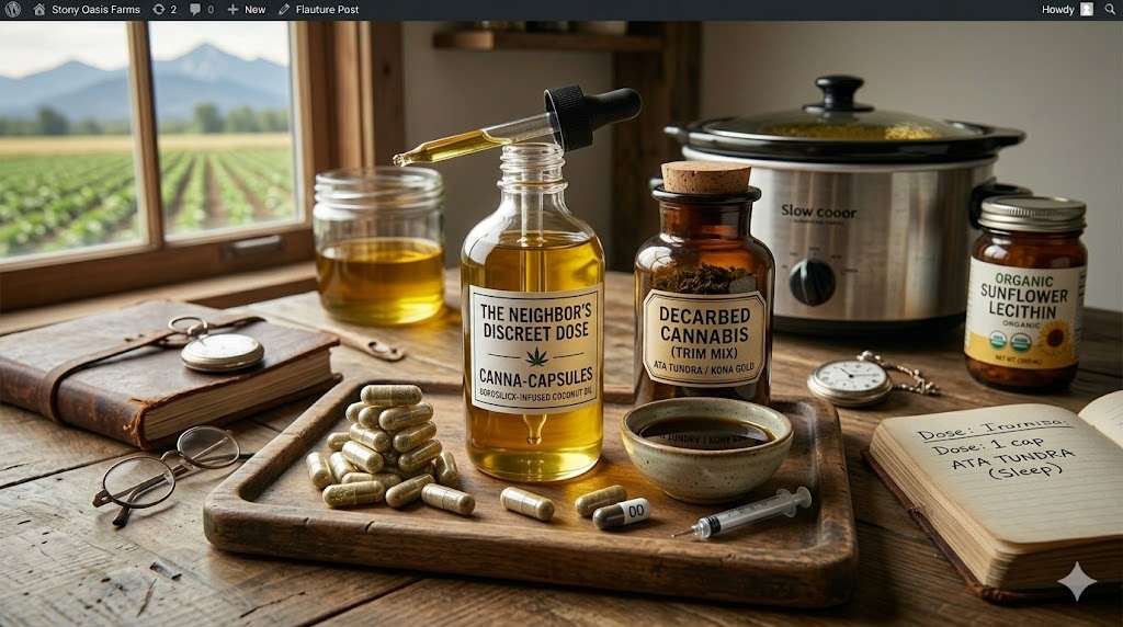 Cannabis infused capsules, easy precise dosing.