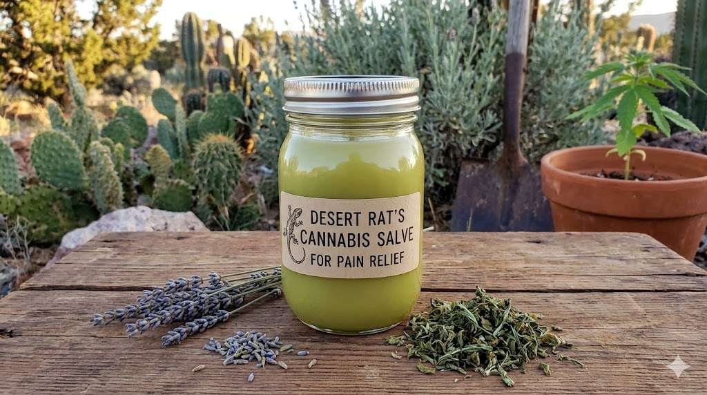 The Desert Rats Cannabis Salve for pain relief.