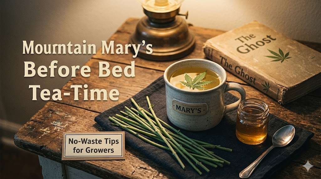 Mountain Marys sleepy cannabis tea, made with just stems.